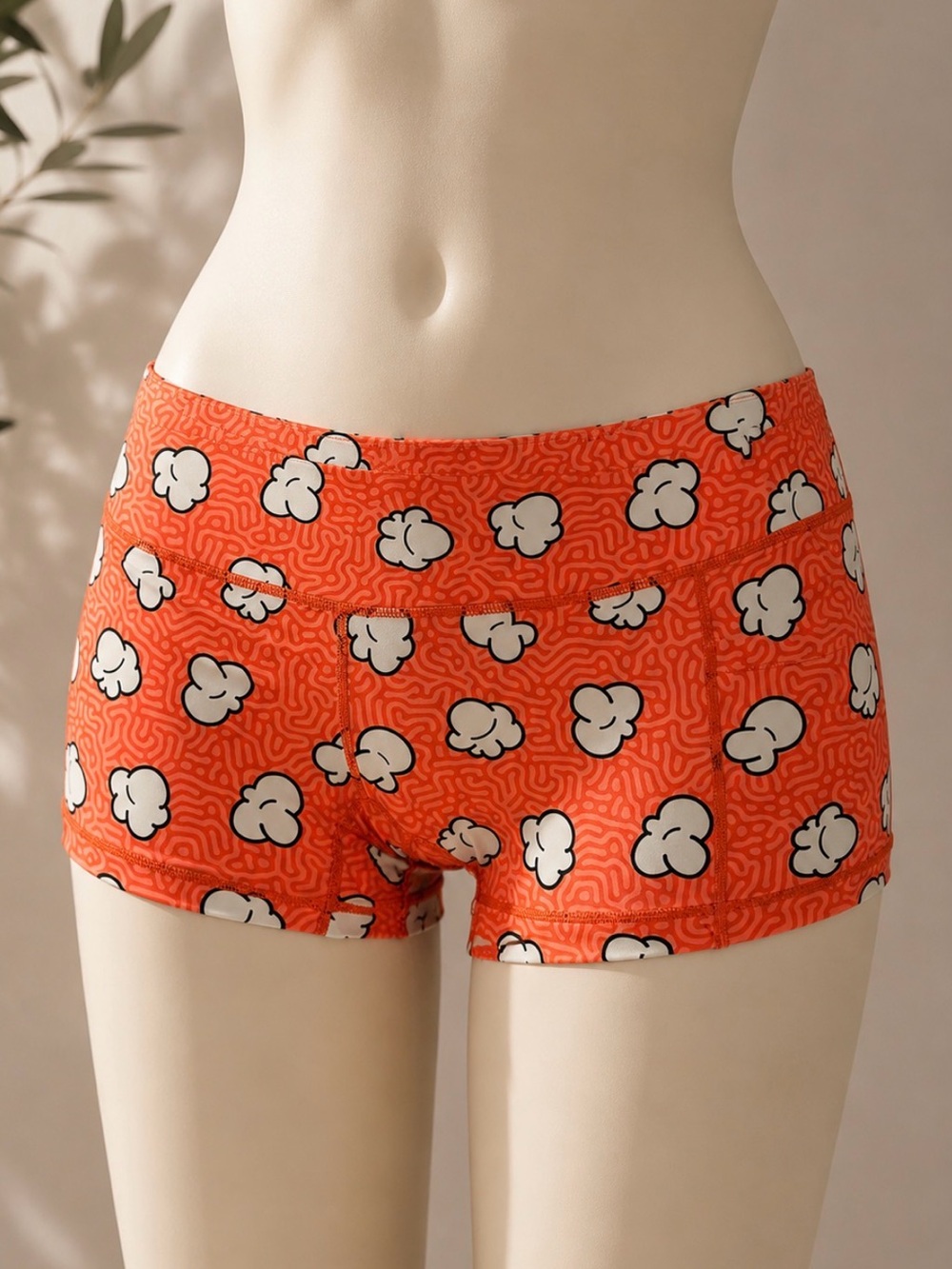 Feed me fight me medium popcorn spandex shorts ( fmfm )
